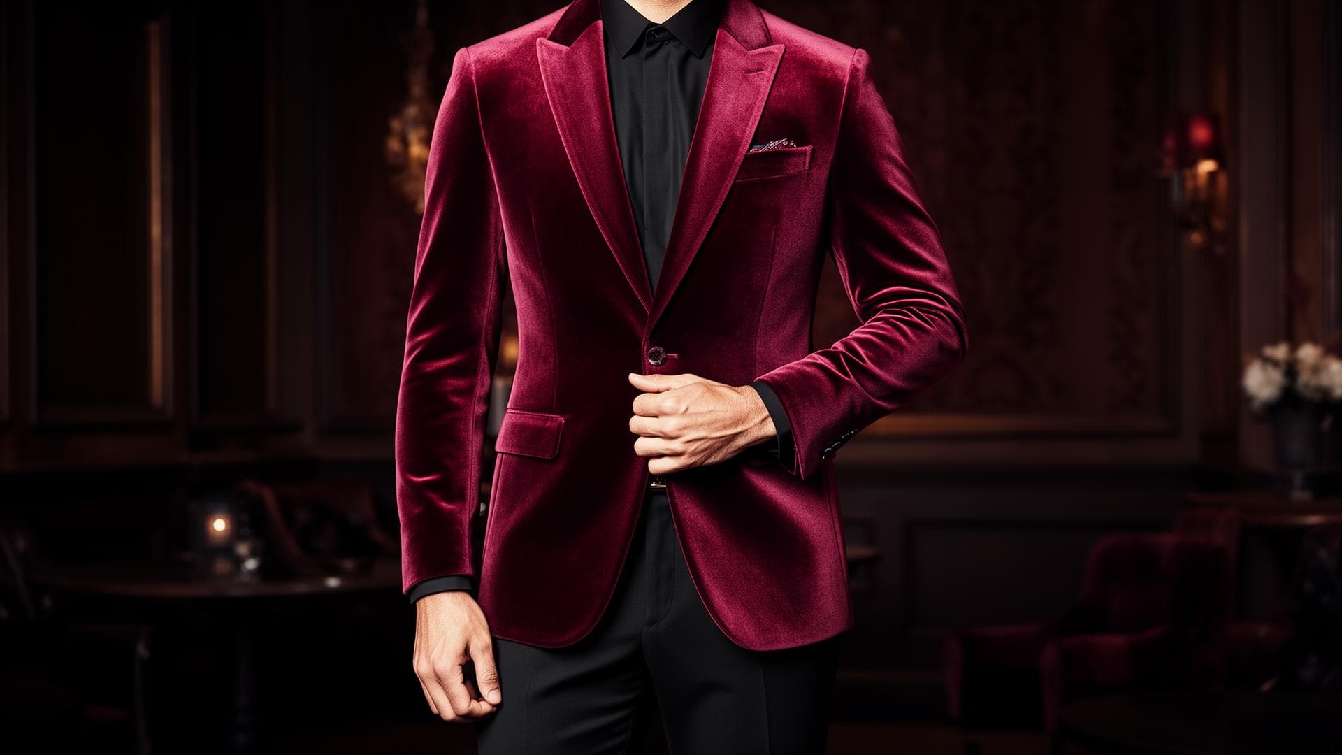 Saco burgundy de terciopelo — renta en Mens Puebla